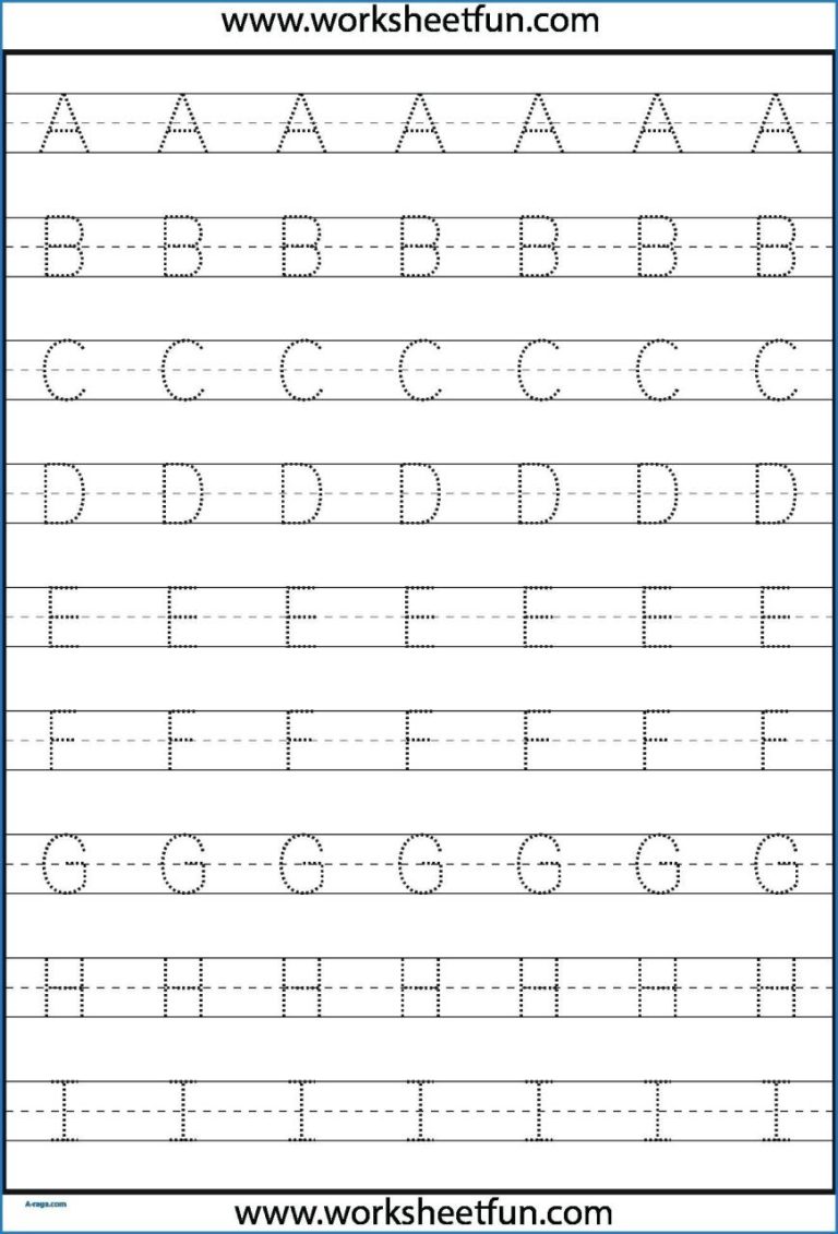 Kindergarten Abc Worksheets Pdf