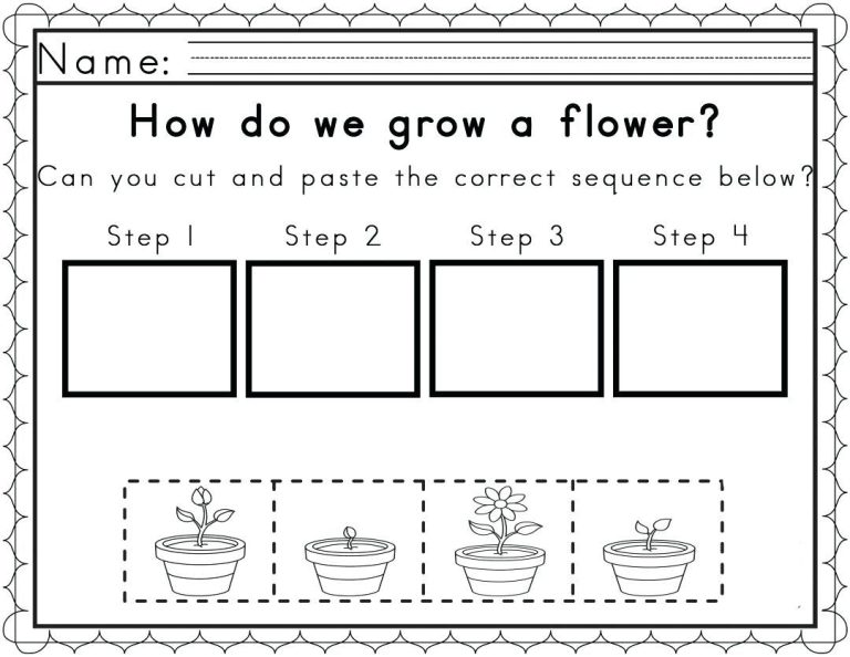 Story Sequencing Worksheets Preschool