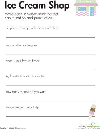 Sentence Correction Worksheets 3rd Grade