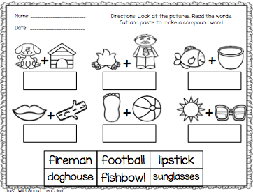 Compound Words Worksheet Kindergarten