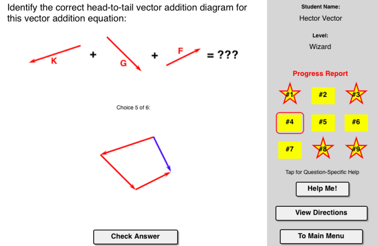 Vector Addition Worksheet Answers The Physics Classroom