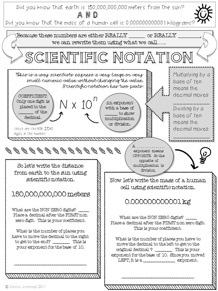 Scientific Notation Practice Worksheet Chemistry