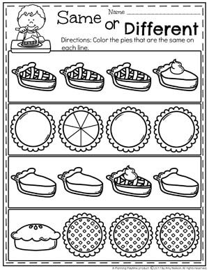 Thanksgiving Activity Sheets For Preschool