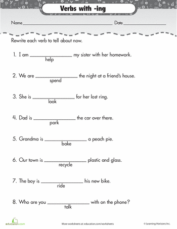 English Worksheet For Class 1 And 2