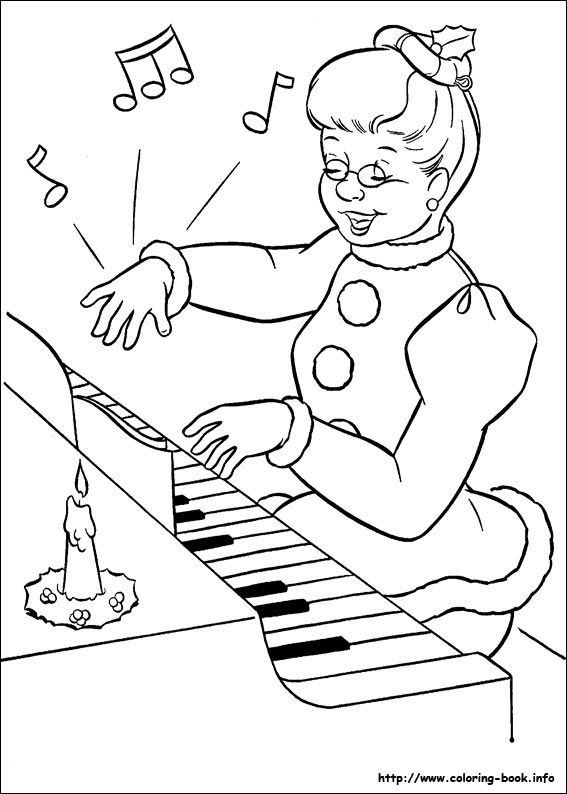 Piano Coloring Page