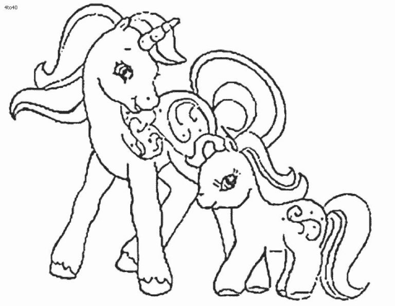 Baby Unicorn Coloring Pages