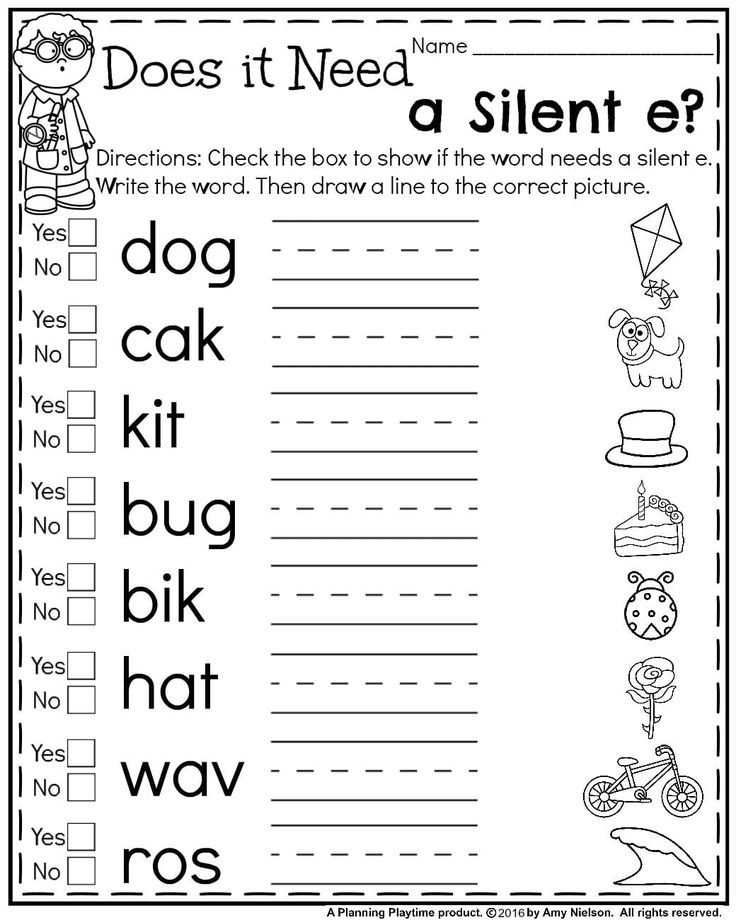 Long A Worksheets 1st Grade