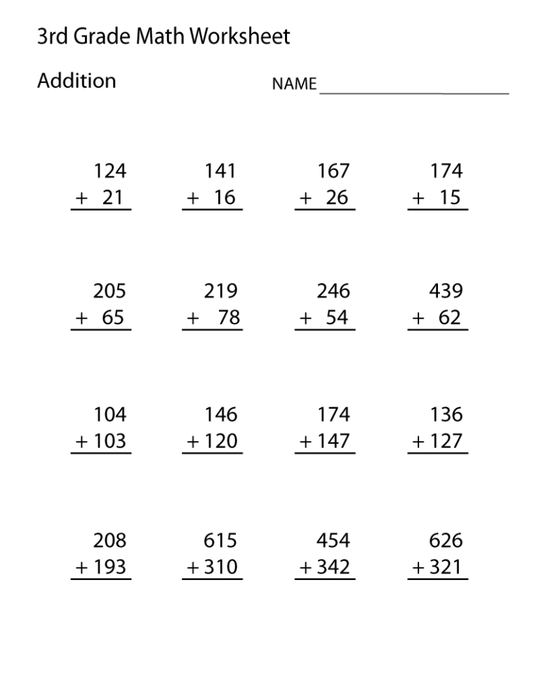 Free 2nd Grade Math Worksheets