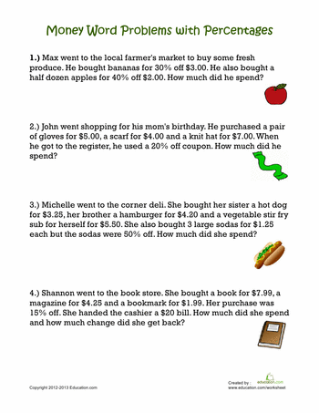 Percentage Worksheets For Grade 7