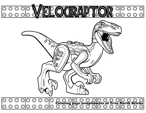 Lego Jurassic World Coloring Pages