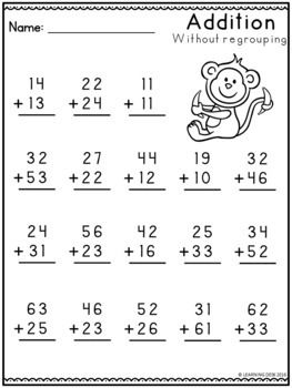 Two Digit Addition With Regrouping Worksheet