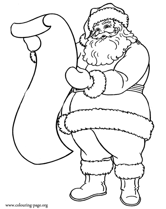 Santa Coloring Pictures