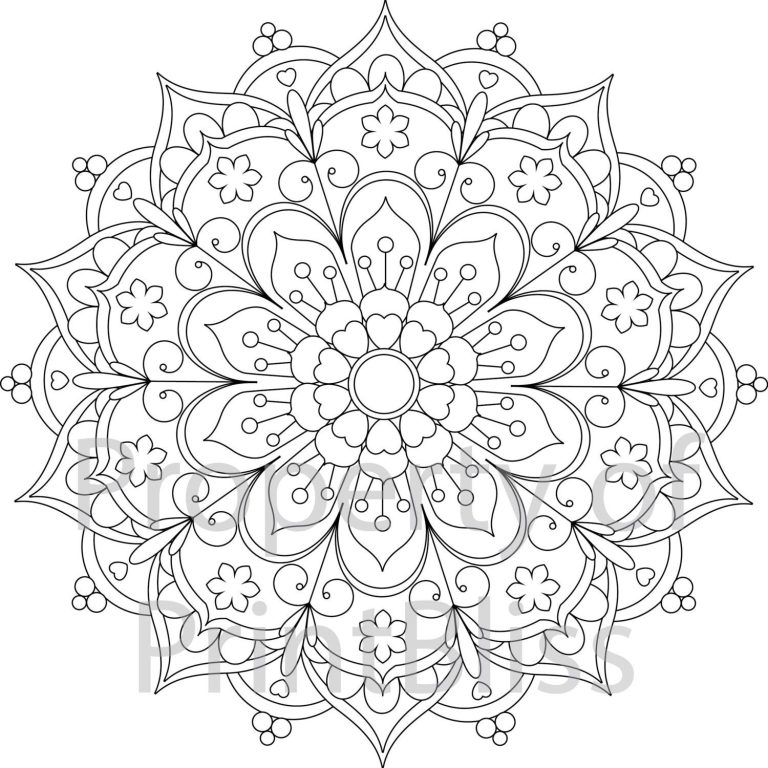 Mandala Coloring Pages Flower