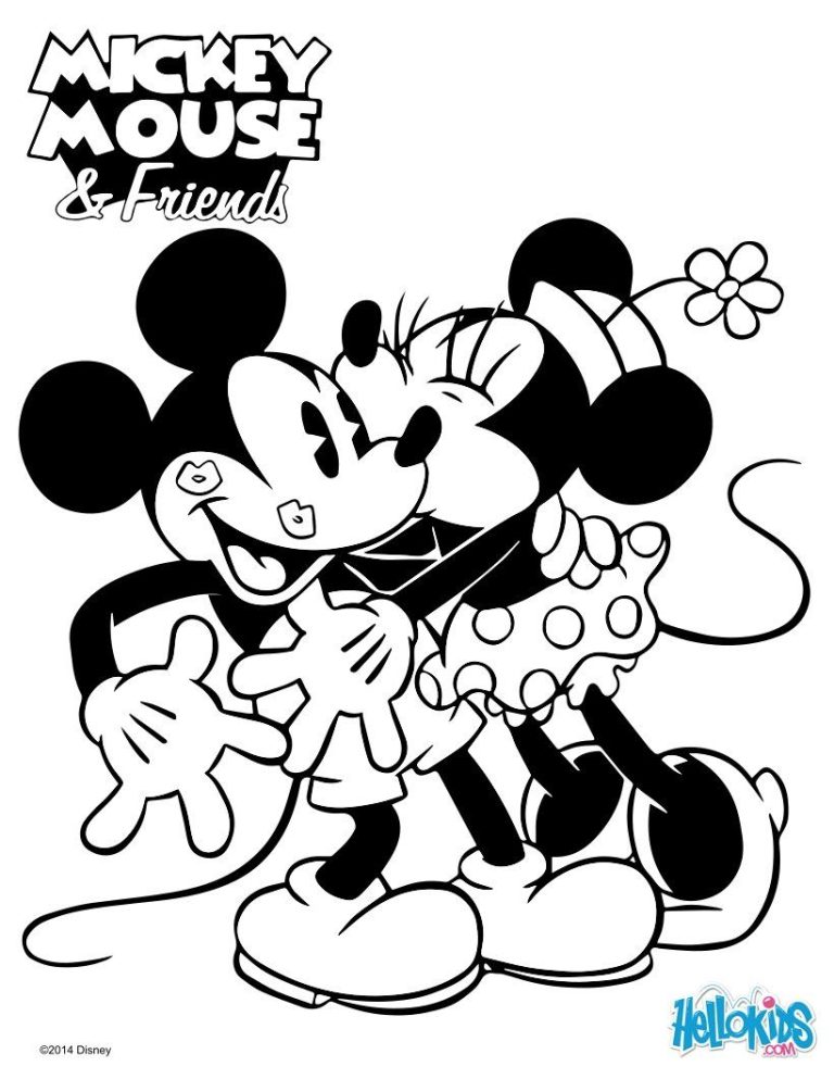 Mickey And Minnie Coloring Pages