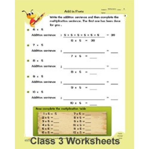 Maths Worksheet For Class 3 Icse Board