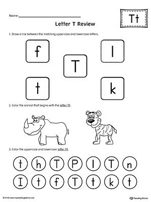 Letter T Worksheets For Toddlers