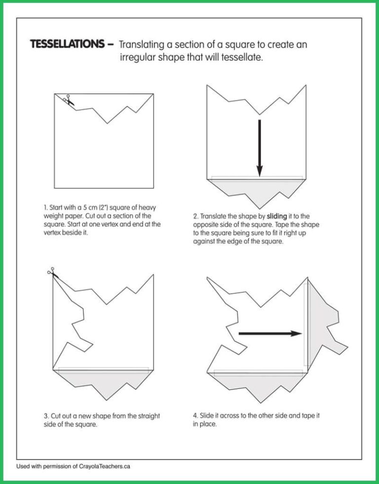 Mathematics Tessellation Worksheets