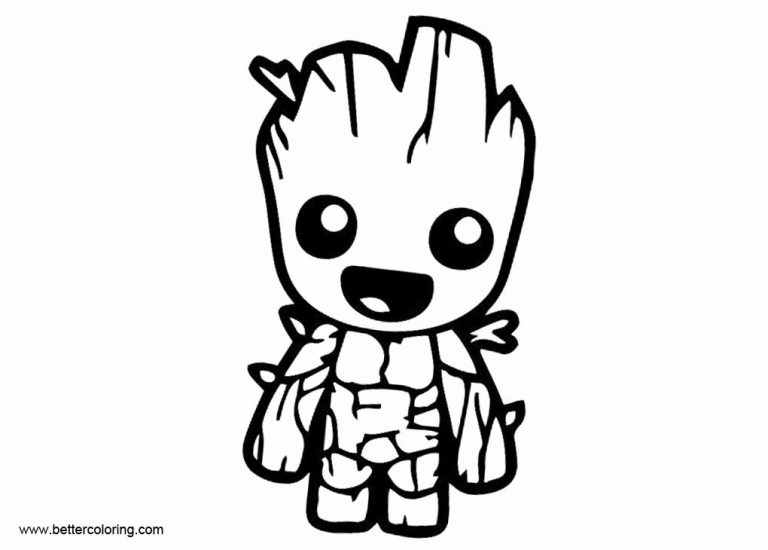 Baby Groot Coloring Page