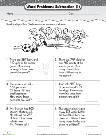 3 Digit Math Problems For 3rd Graders