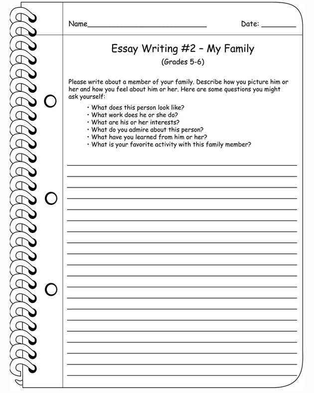 Story Writing 5th Grade Writing Worksheets