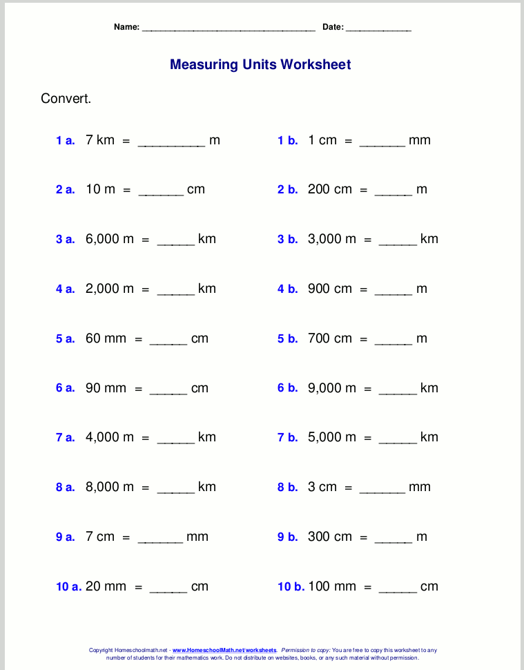 Unit Conversion Worksheet Algebra 1 Answer Key