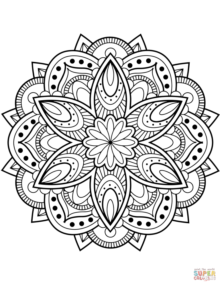 Mandala Coloring Pages Free Printable