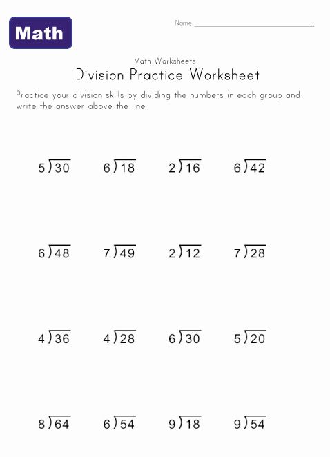 Basic Division Worksheets With Remainders