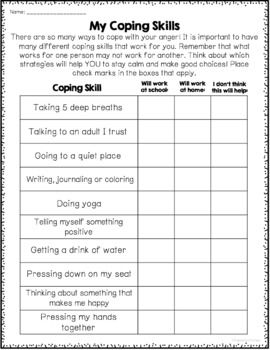 Anger Management Worksheets