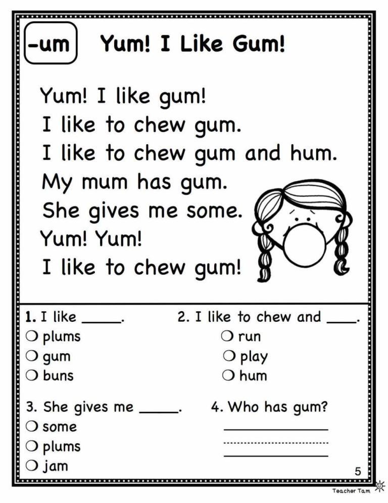 First Grade English Worksheets