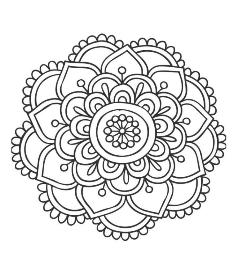 Mandala Coloring Pages Easy