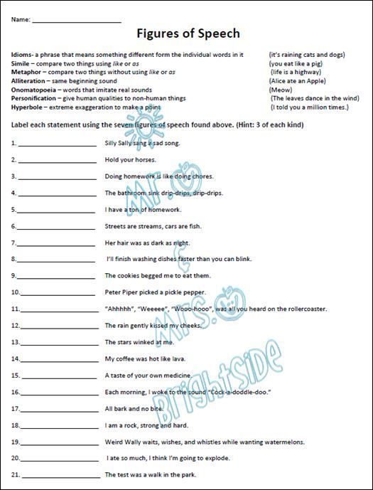 Personification Worksheet 5th Grade