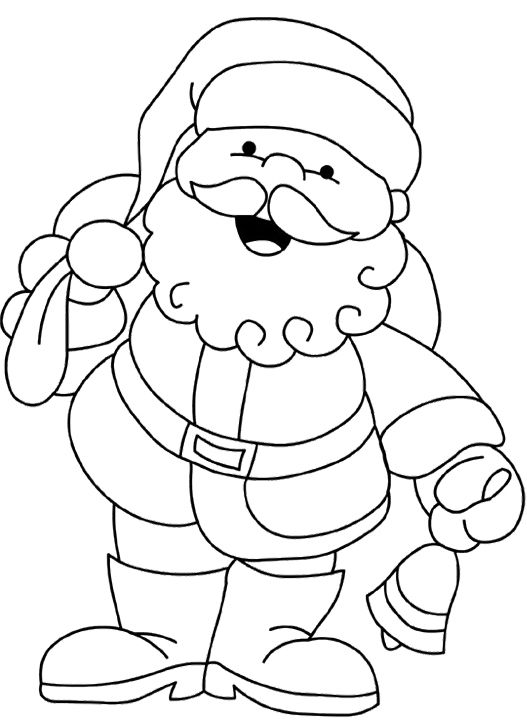 Cute Santa Coloring Pages