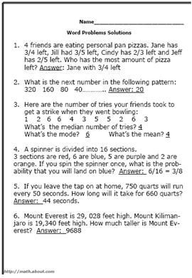 Year 4 Maths Problem Solving Worksheets Pdf