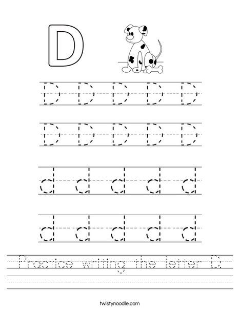 Letter D Worksheets Pdf