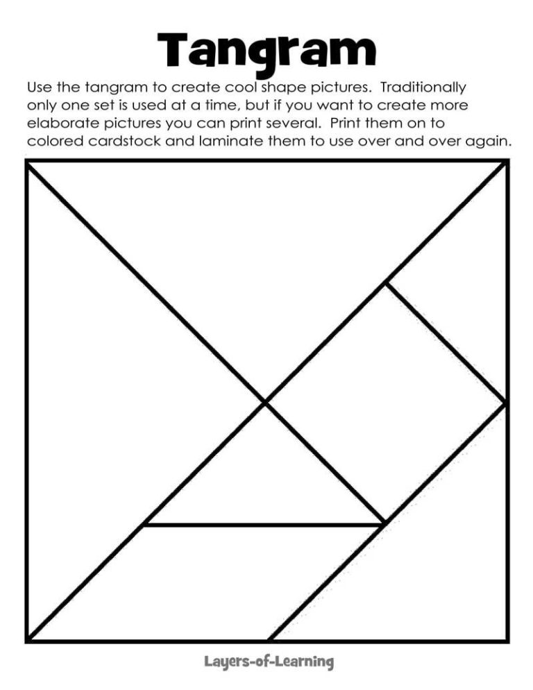 Tangram Puzzles Printable Free