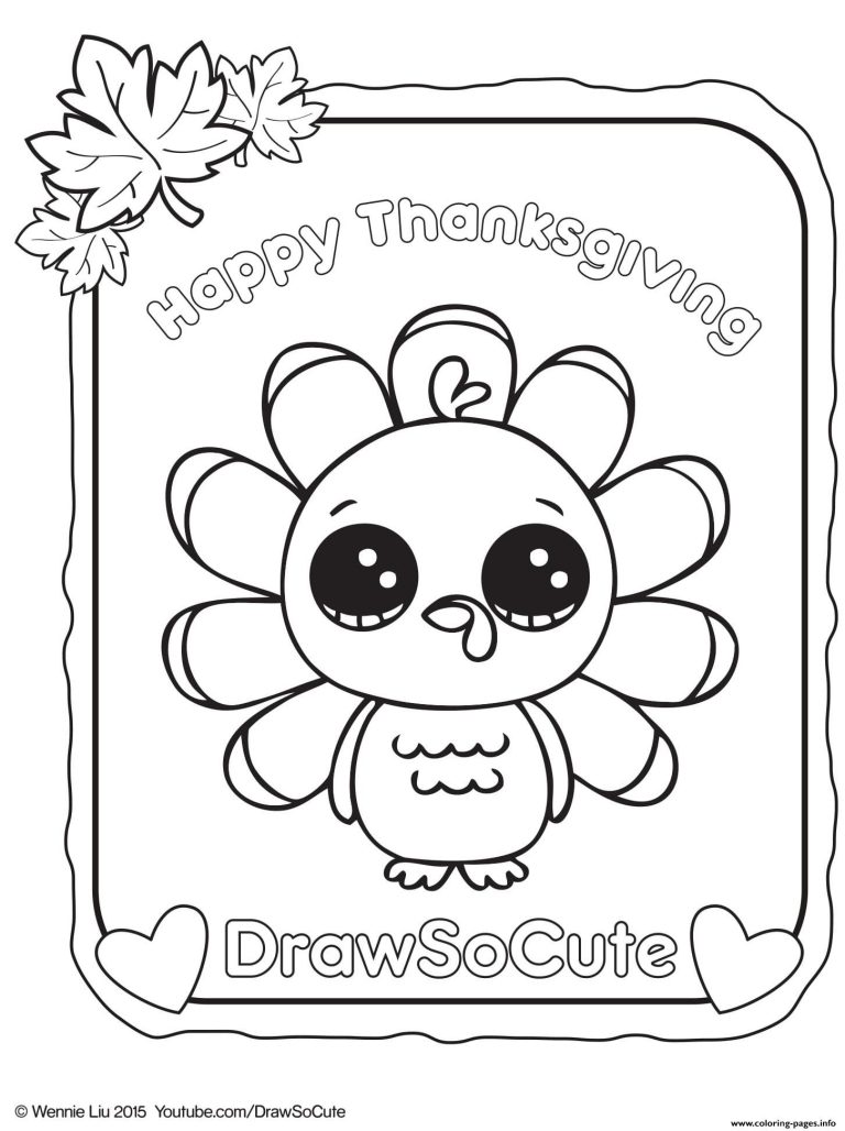 Cute Thanksgiving Coloring Pages