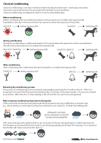 Classical Conditioning Worksheet Answers