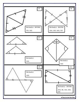 Triangle Congruence Worksheet Pdf