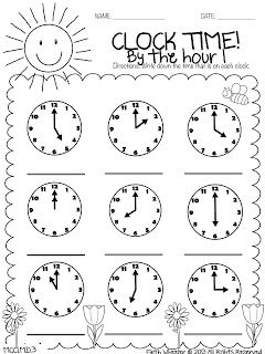 Telling Time Worksheets To The Hour