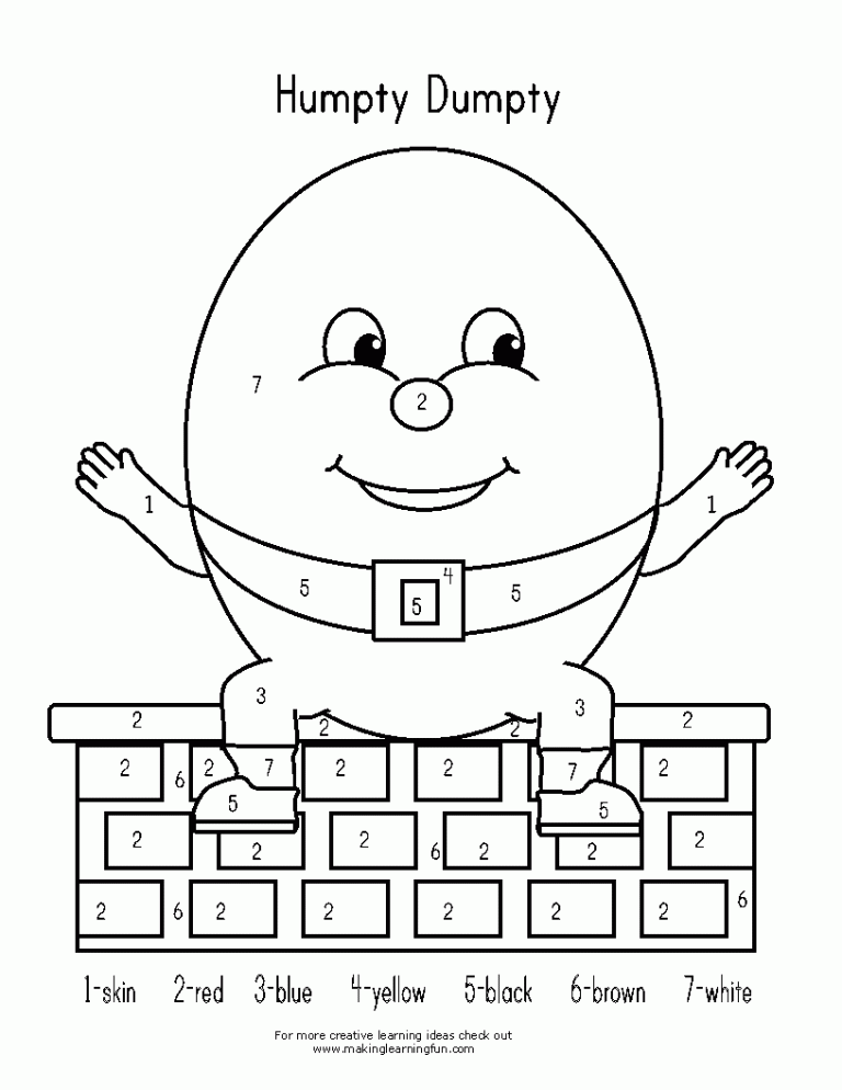 Humpty Dumpty Coloring Page