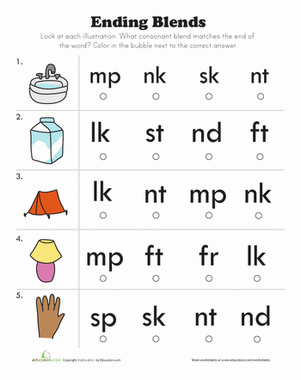 Blends Worksheets Free