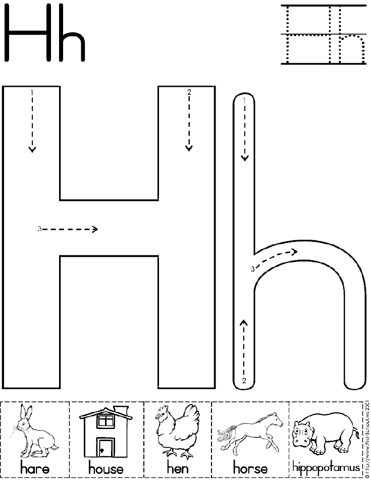 Free Printable Preschool Worksheets Tracing Letters H