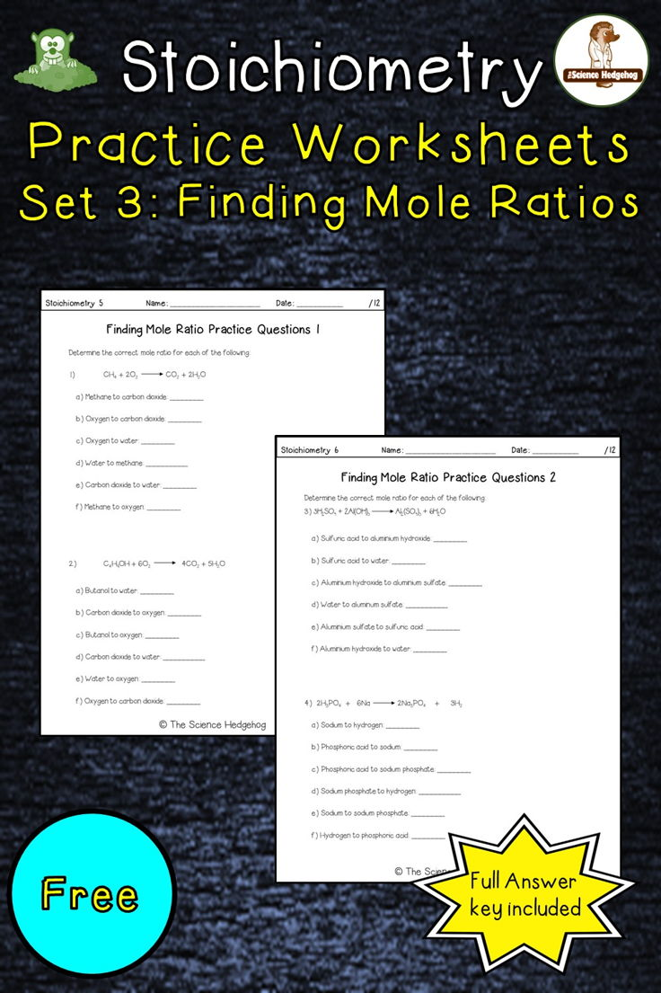 Mole Ratio Worksheet Answers