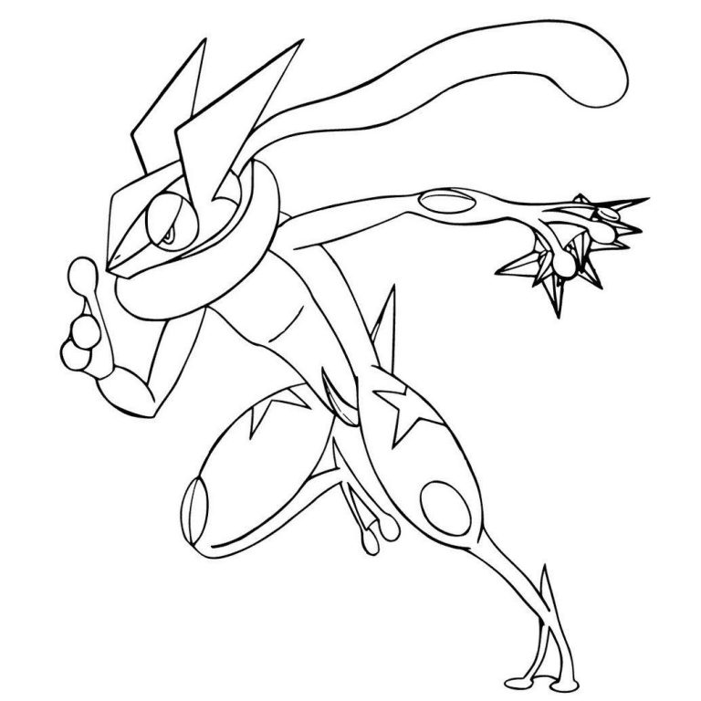 Greninja Coloring Page