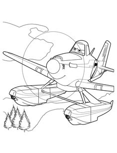 Aeroplane Colouring Pages