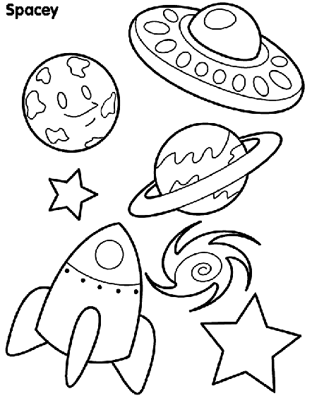 Outer Space Coloring Pages