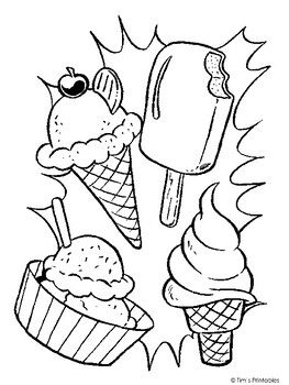 Ice Cream Coloring Pages Pdf