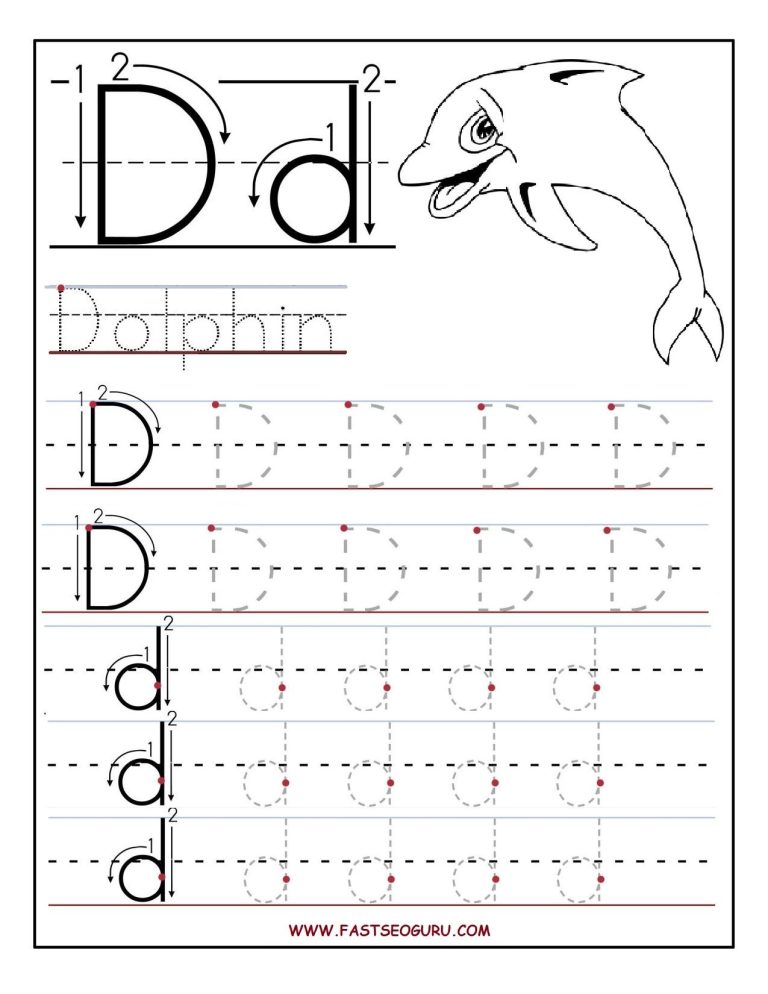 Preschool Letter Worksheets D