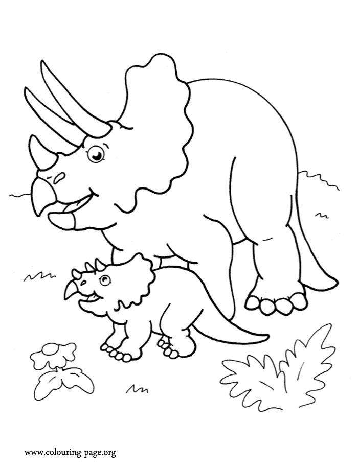 Triceratops Coloring Page