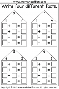 Fact Family Worksheets Answers